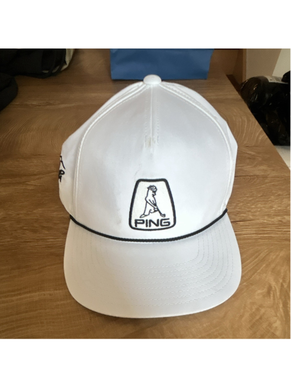 PING We Ko Pa Golf Club White Adjustable Golf Hat Cap Embroidered Logo
